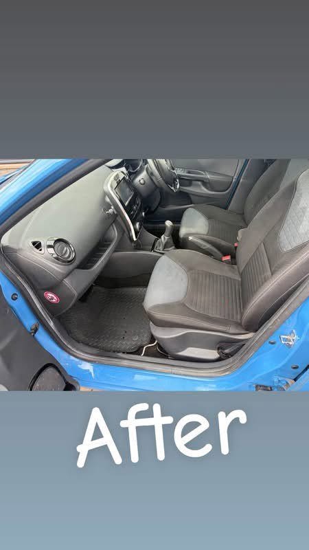 Vehicle interior after cleaning